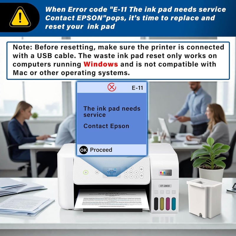 SUBLIMAKER Waste Ink Pad Replacement with Reset Software for Ecotank ET-2800 ET-4800 ET-2720 ET-2803 ET-2400 ET-4700 2800 4800 2720 2803 ET2800 ET4800 Printer, Maintenance Box with Reset Software (2 Packs) - Image 2